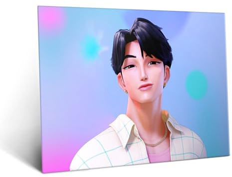 Displate Metallposter KPop Demon Hunters Wandbild - Icons of the Screen - Jinu - Saja Boys Huntrix Kpop Geschenk - Premium Wanddekoration Wand Deko Wohnzimmer Film Poster - 32 x 45 cm