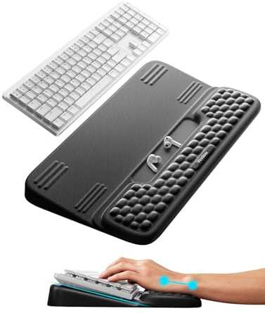 Vaydeer Keyboard Stand with Wrist Rest, Cloud Design, Memory Foam, Black