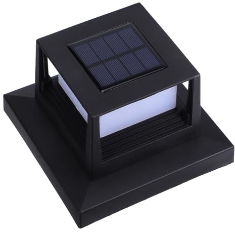 MUCKLILY Solar Outdoor Garden Waterproof Fence Decorative Light with Solar Pillar Lamp Post Cap for Patio Yard Decor