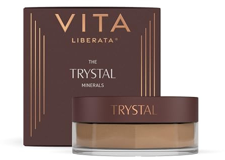 VITA LIBERATA Trystal Loose Bronzing Mineral Powder No.1, Shade Sunlight, Bronzer & Contour for Natural Sunlit Glow, Paraben Free, Suitable for Fair Skintones, Vegan and Cruelty Free