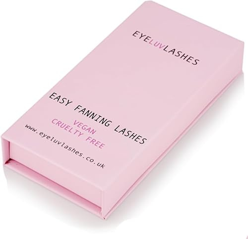 Easy Fan lashes DD Curl Mix Length 0.05mm thickness individual eyelash extensions easy fanning lash trays eyelash tray volume self fanning lashes eyelash extensions Eyeluvlashes (DD Curl Mix 8-15mm)
