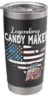 US Flag Candy Maker Stainless Steel Insulated Tumbler