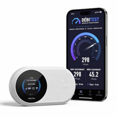 Routeur 5G WiFi 6 SIM Débloquée – 2.4G/5.8G, 3000mAh, 15 appareils