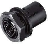 GESIS IP68 M25 3-polig H Einbaustecker Klemme schwarz inklusive 100 Stück