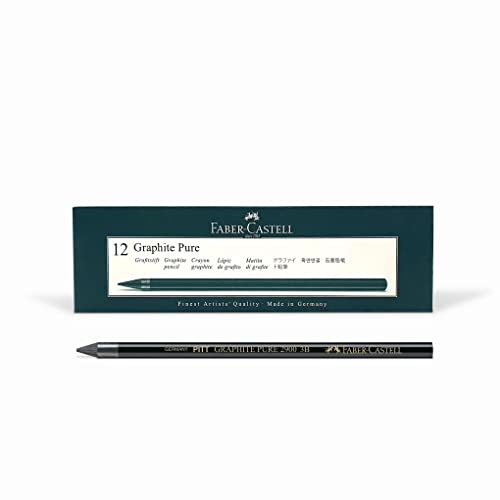 Faber-Castell 2900 6B – Stange aus purem Graphit, Schwarz, 12 Stück