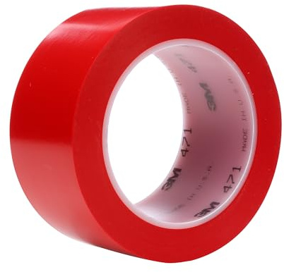 3M 471 Innen- und Außenbereich, 32,91 m, rotes Klebeband, Vinyl, 4 °C, 76 °C, 32,91 m