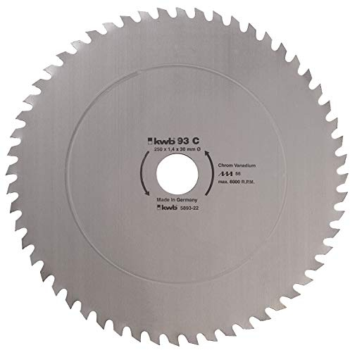 kwb Kreissägeblatt 300 x 30 mm, Made in Germany, grober schneller Schnitt, Sägeblatt geeignet für Brennholz und Schalungen