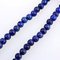 FACILLA 8mm Rund Strang Blau Lapislazuli Edelstein Perlen Kette TOP