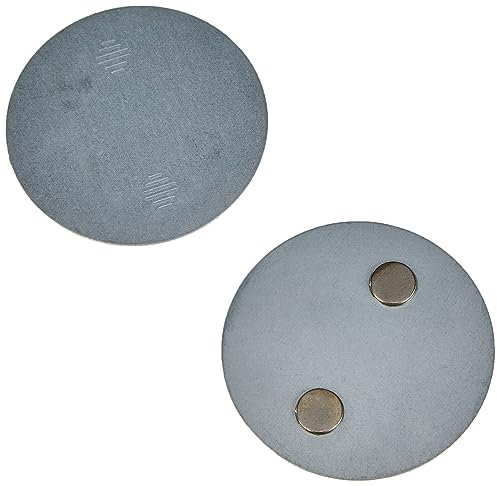REV Magnetbefestigung für Rauchmelder, Ø ca. 60mm. Mit 3M Klebepads. Haftkraft 1kg., Silber