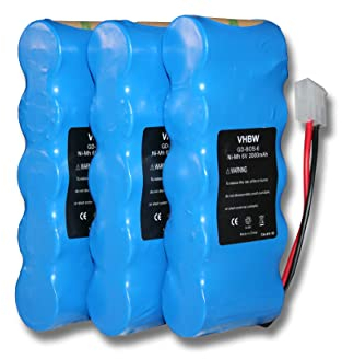 vhbw 3X NI-MH Akku 2000mAh (6V) kompatibel mit Werkzeuge Bosch Roll-Lift K10, Roll-Lift K12, Bosch Rollfix D870E Ersatz für Bosch 9 500 005, 9000163, FD252/10.