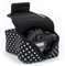 USA Gear DSLR Camera Sleeve (Polka Dot) with Neoprene Protection, Holster Belt Loop and Accessory Storage - Compatible with Canon EOS Rebel T7, T8, SL3, R7, Nikon D3400, Pentax K-70 and Many More