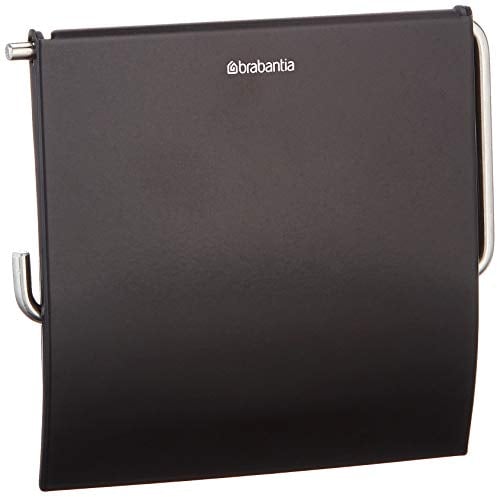 Brabantia 108600 Toilettenpapierhalter, Edelstahl, matt schwarz, 30 x 20 x 10 cm