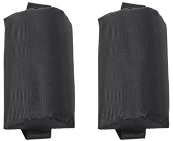 LOVIVER 2 Stück Nackenkissen für Gartenstühle, Sonnenliegen Gartenliege, Kissen für Sonnenliegen, Liegen Auflagen, Nackenkissen für Relaxsessel, Schwarz