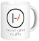 Lewistons-of-London Keramiktasse mit Aufschrift 21 Pilots Twenty One Band Duo, USA, Musikartikel, Rot, Blau, Schwarz, Blurryface-Logo, lustiger Humor, Arbeit, Banter, Kaffee, Tee, Geschenk, Neuheit,