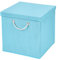 Stick&Shine 1x Aufbewahrungs Korb Hellblau Faltbox 15 x 15 x 15 cm Regalkorb faltbar mit Kordel und mit Deckel