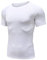 Holure Men's Workout Athletic Compression T-Shirt Short Sleeve Running Shirts White M