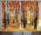 ABAKUHAUS Wald Rustikaler Vorhang, Herbst-Blätter-Entwurf, Wohnzimmer Universalband Gardinen mit Schlaufen und Haken, 280 x 245 cm, Orange Braun