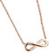 MENDOZZA Infinity Hals-Kette Unendlichkeit Anhänger Edelstahl 18 Karat Damen-Schmuck 46 cm (Rosegold, 46)