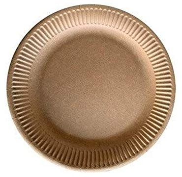 Dart - 50 ASSIETTES RONDES KRAFT RECYCLABLE Ø23CM NATUREL