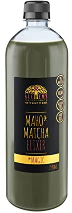 Alchemy Maho Matcha Cordial Elixir Syrup, Latte Superfood, Delicious Healthy Drink, Japanese Tea, Vegan & Gluten Free Coffee Alternative (1 x 750ml)