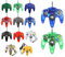 2 mandos para Nintendo 64 N64, color a elegir con cable, color verde/azul transparente