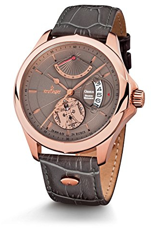 Kronsegler Genius - Horarium Mechanicus - Herren Armbanduhr Automatik rosevergoldet-Umbra