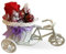 Triciclo Regalo Pasqua 2025-200gr Cioccolatini Doppio Cioccolato + Rosa Rossa Artificiale + Bicicletta Decorativa Con Cesto/Porta vaso - Regalo Uomo|Donna