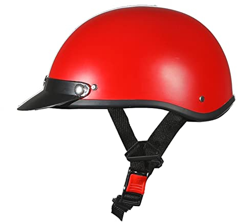 Motorrad Halbhelme Brain-Cap · Halbschale Jet-Helm Motorrad-Helm Roller-Helm Scooter-Helm Retro Motorrad Half Helm mit Doppelvisier für Chopper Biker Moped-Helm,ECE-Zulassung A,55-62CM