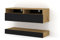 BIM Furniture TV Lowboard Duo 100 cm Suspendu chêne Artisan/Noir Mat