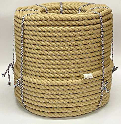 40mm Polyhemp x 100 Metres, Garden Boating Decking Boat Rope, Synthetic Hemp - RopeServices UK