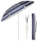Sekey® 180 cm Aluminium Sonnenschirm| Stabil Strandschirm Fiberglas Rippen mit Bodenhülse & Schutzhülle für Balkon Garten & Terrasse| Neigungswinkel und Höhe verstellbar, Rund Sonnenschutz UPF 50+