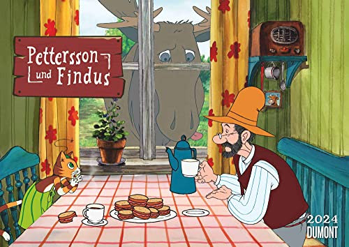 Pettersson & Findus 2024 ‒ Von Sven Nordqvist ‒ Wandkalender für Kinder ‒ Querformat 42 x 29,7 cm