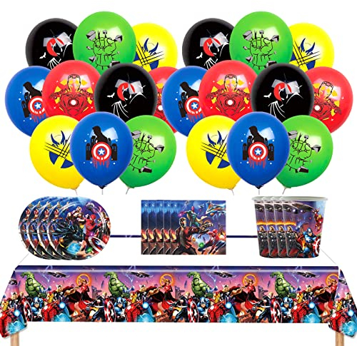 Décoration de Fête d'Anniversaire Ballons Anniversaire Vaisselle de Fêtes Nappe Table Assiette Goblet Tasse Ensemble Vaisselle Déco Anniversaire