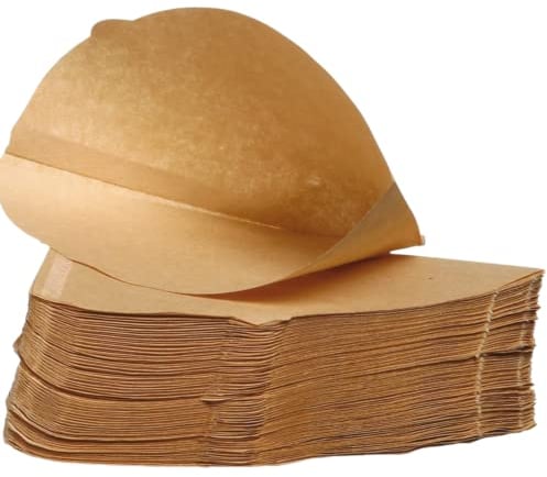 Quailitas Lot de 100 filtres à café non blanchis - Taille 4 - Filtres à café en papier naturel pour machine à café - Jetables, pressés à chaud, biodégradables