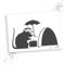LaserCad Schablonen BANKSY Streetart (B018, Umbrella Rat with Suitcase, DIN A2) Stencil für Graffiti, Airbrush, Kunst, Deko, zum Malen