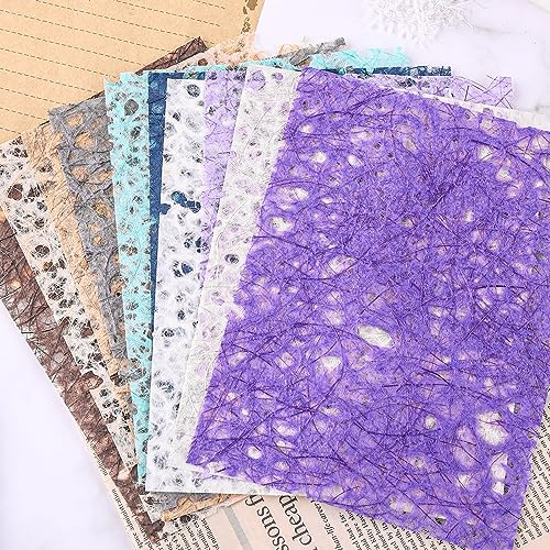 TIESOME A5 Scrapbook-Papier, 10 Blatt Bunt aushöhlen Papier, Papier zum Basteln Farbe karton zum Basteln und Gestalten Geeignet Für Bastelarbeiten Scrapbooking zum Bekleben Ausstanzen