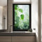 Statisch haftende Sichtschutz-Fensterfolie, grüne Pflanze, dekorative Fensterfolie, mattiert, klebstofffrei, Glasfensteraufkleber für Heimdekoration, B 23,6 x H 47,2 (60 x 120 cm)