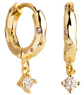 LIVÉA Ohrringe Silber 925, Ohrringe Creolen ,Schmuck Damen vergoldet mit 18 Karat ,für Damen und Mädchen, Durchmesser ca. 21mm,SO24 (Ohrring Silber 10)