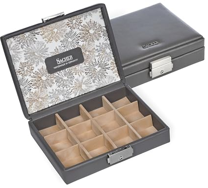 SACHER Etui fleur venice/grau (Leder)