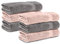 Komfortec 6er Handtücher 50x100 cm Set aus 100% Baumwolle, Frottee, Weich, Anthrazit Grau/Rosa