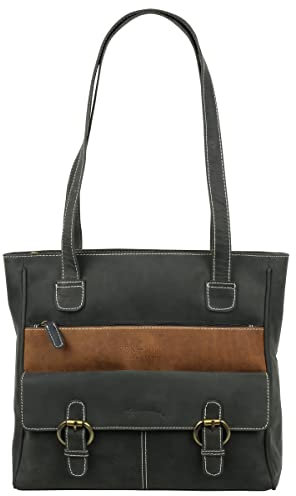 Ven Tomy Damen Leder Shopper Handtasche Schultertasche 4079
