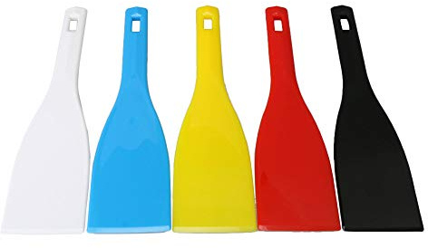 BQLZR Spatole per inchiostro multicolore Pala per inchiostro in plastica per serigrafia strumento fai da te