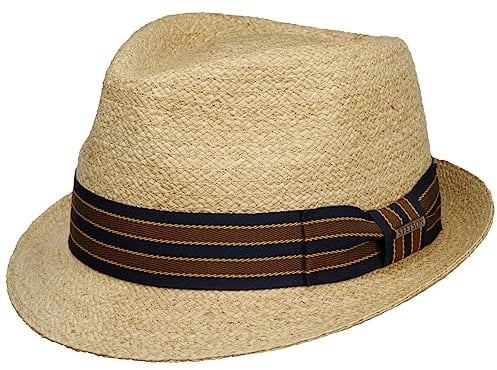 Stetson Sombrero de Paja Yescott Trilby Mujer/Hombre - Rafia Sol Primavera/Verano Verano - XL (60-61 cm) Natural
