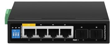 Switch POE Gigabit industriale 5/6 porte 100/1000 Base-T DIN IP30 Switch Ethernet di rete Protezione contro i fulmini Max BT90W (Color : ZX500-AXG-42S)