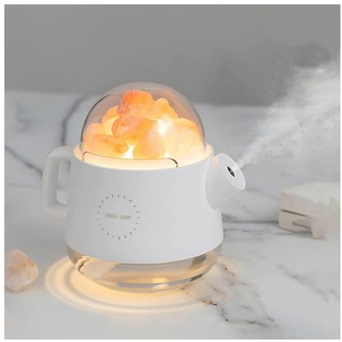 Forma de Tetera Humificadores de Humedad Habitacion, 360ml Humidificador Silencioso, Luces de 7 Colores Aromaterapia para Bebés y Plantas, Hogar,White