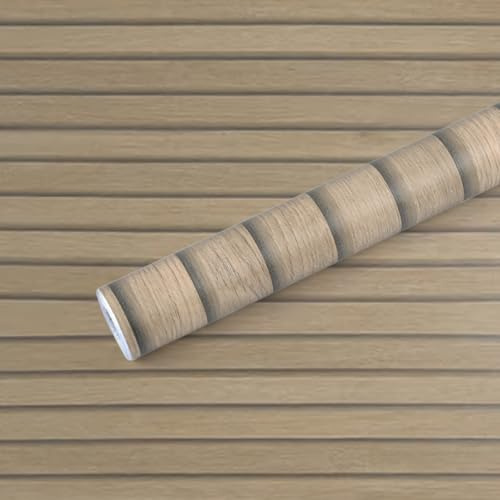 OctBird Wood Effect Wallpaper, Self-Adhesive Wood Look, Brown, 40 cm x 5 m, Adhesive Film Furniture Wood Look for Kitchen Walls, Living Room, Bedroom, Hallway Walls, Ceilings, Bedroom, Self-Adhesive