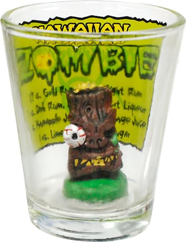 The Islander Group Hawaiian Zombie Cocktail Recipe Polyresin Shot Glass Inner Sculpture Tiki