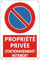 Panneau Stationnement Interdit Propriété Privée Aluminium Réfléchissant 20×30 cm, 1 Pièce Pancarte Propriété Privée Défense de Stationner Metal, Résistant aux UV, Imperméable, Avec Trous Percés