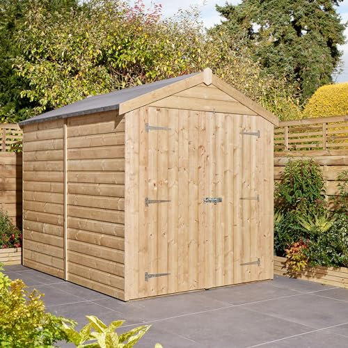 Rowlinson Shiplap Apex Shed 8x6 Double Door