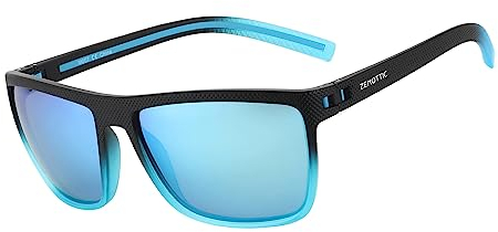 ZENOTTIC Polarisierte Sonnenbrille Herren Leichte TR90 Rahmen UV400 Schutz Quadrat Sonnenbrillen